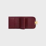 SMALL FLAP WALLER TRIOMPHE IN SHINY CALFSKIN LIGHT BURGUNDY - Image 4